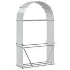 Portaceppi Argento 120x45x210 cm in Acciaio Zincato