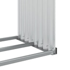 Portaceppi Argento 120x45x210 cm in Acciaio Zincato