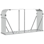 Portaceppi Argento 180x45x100 cm in Acciaio Zincato