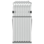Portaceppi Argento 180x45x100 cm in Acciaio Zincato
