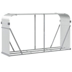 Portaceppi Argento 180x45x100 cm in Acciaio Zincato
