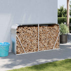 Portaceppi Argento 180x45x100 cm in Acciaio Zincato