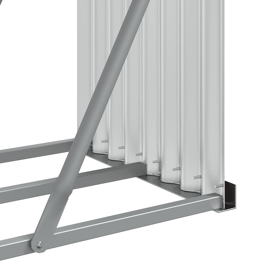 Portaceppi Argento 234x45x100 cm in Acciaio Zincato