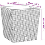 Fioriera con Interno Rimovibile Marrone 21 / 32 L PP Rattan
