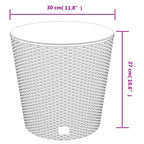 Fioriera con Interno Rimovibile Bianca 15 / 15,3 L PP Rattan