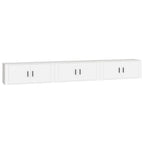 Mobili Porta TV a Parete 3 pz Bianco 100x34,5x40 cm
