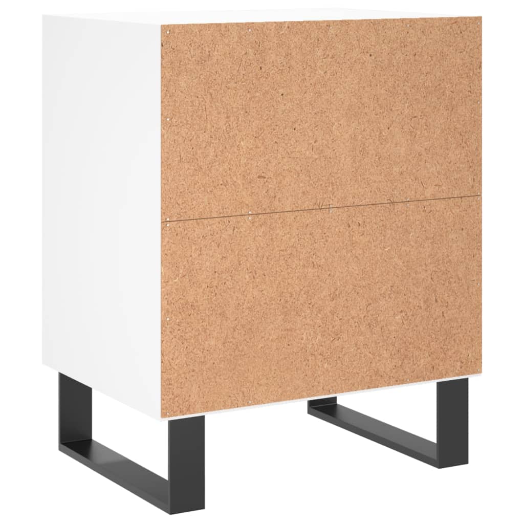 Comodino Bianco 40x30x50 cm in Legno Multistrato