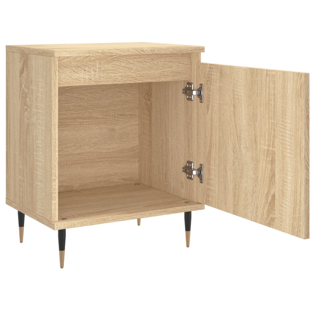 Comodini 2 pz Rovere Sonoma 40x30x50 cm in Legno Multistrato