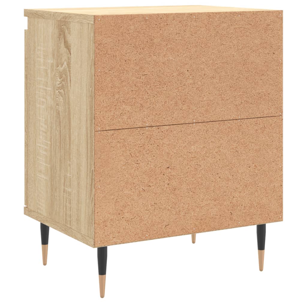 Comodini 2 pz Rovere Sonoma 40x30x50 cm in Legno Multistrato