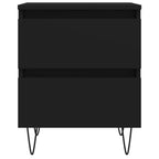 Comodino Nero 40x35x50 cm in Legno Multistrato