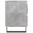 Comodino Grigio Cemento 40x35x50 cm in Legno Multistrato