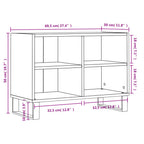 Mobile Porta TV Grigio Sonoma 69,5x30x50cm in Legno Multistrato