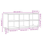 Mobile TV Grigio Sonoma 103,5x30x50 cm in Legno Multistrato