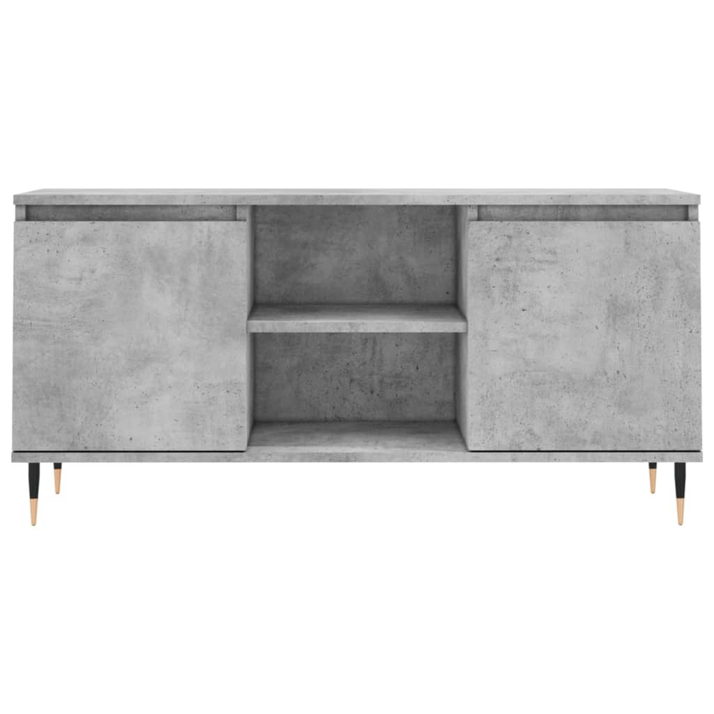 Mobile Porta TV Grigio Cemento 104x35x50cm in Legno Multistrato