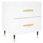 Comodino Bianco 40x35x47,5 cm in Legno Multistrato