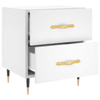 Comodino Bianco 40x35x47,5 cm in Legno Multistrato