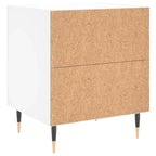 Comodino Bianco 40x35x47,5 cm in Legno Multistrato