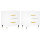 Comodini 2 pz Bianchi 40x35x47,5 cm in Legno Multistrato