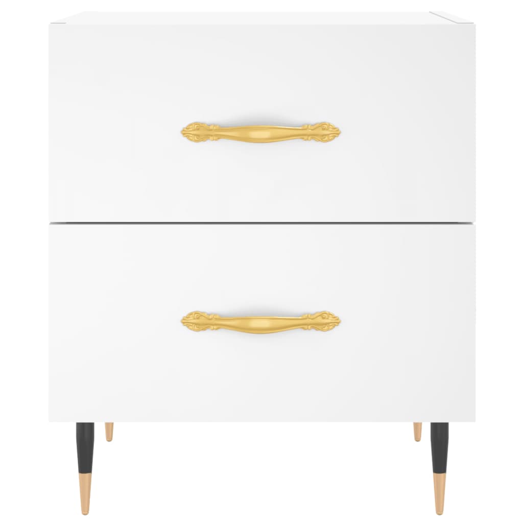 Comodini 2 pz Bianchi 40x35x47,5 cm in Legno Multistrato