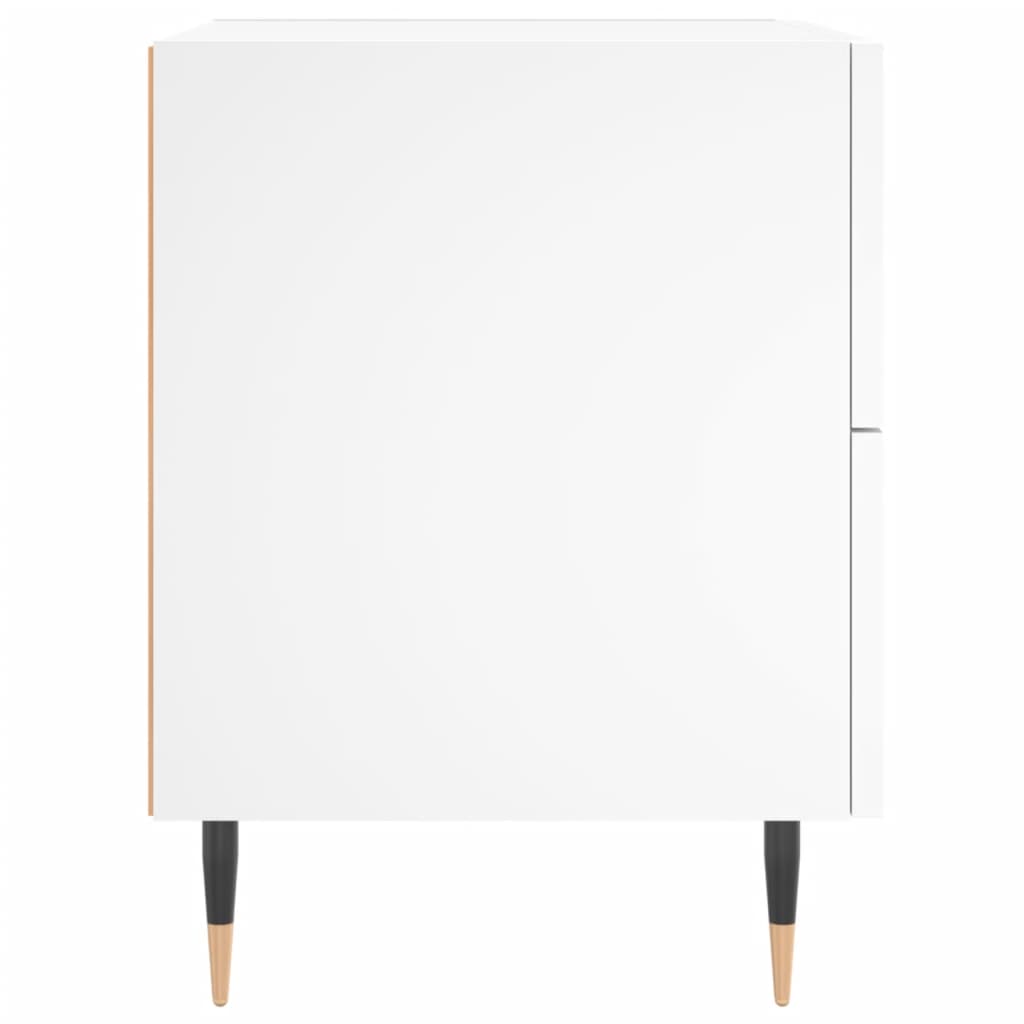 Comodini 2 pz Bianchi 40x35x47,5 cm in Legno Multistrato