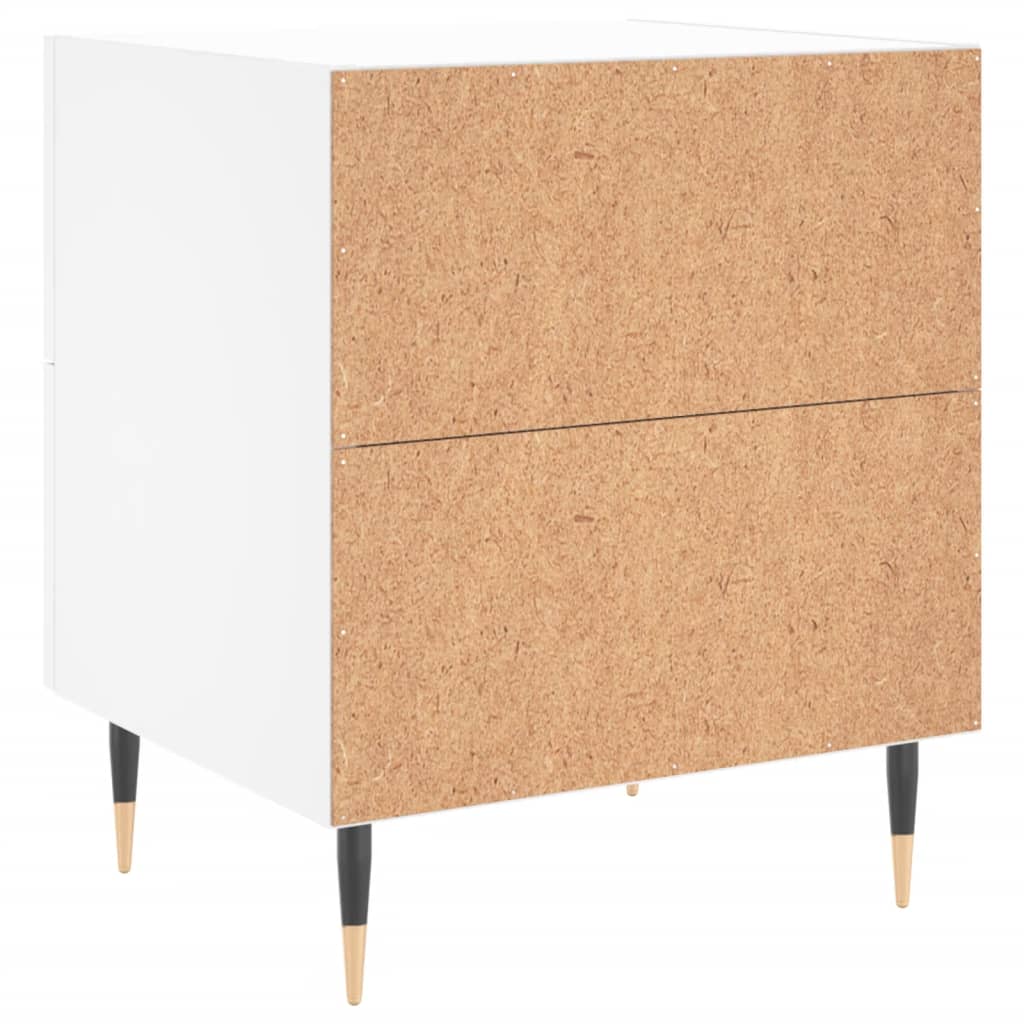 Comodini 2 pz Bianchi 40x35x47,5 cm in Legno Multistrato