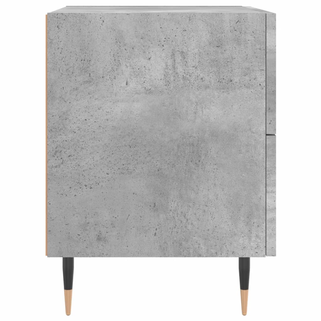 Comodino Grigio Cemento 40x35x47,5 cm in Legno Multistrato