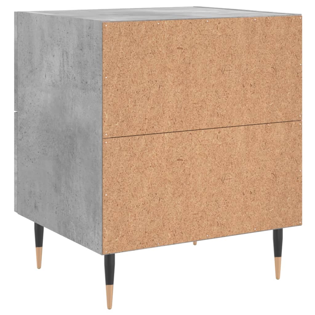 Comodino Grigio Cemento 40x35x47,5 cm in Legno Multistrato