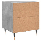 Comodino Grigio Cemento 40x35x47,5 cm in Legno Multistrato