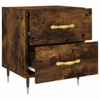 Comodini 2 pz Rovere Fumo 40x35x47,5 cm in Legno Multistrato