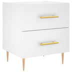 Comodini 2 pz Bianchi 40x35x47,5 cm in Legno Multistrato