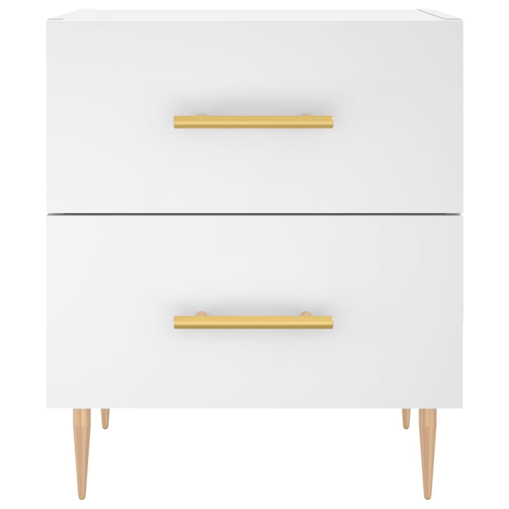 Comodini 2 pz Bianchi 40x35x47,5 cm in Legno Multistrato