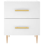 Comodini 2 pz Bianchi 40x35x47,5 cm in Legno Multistrato