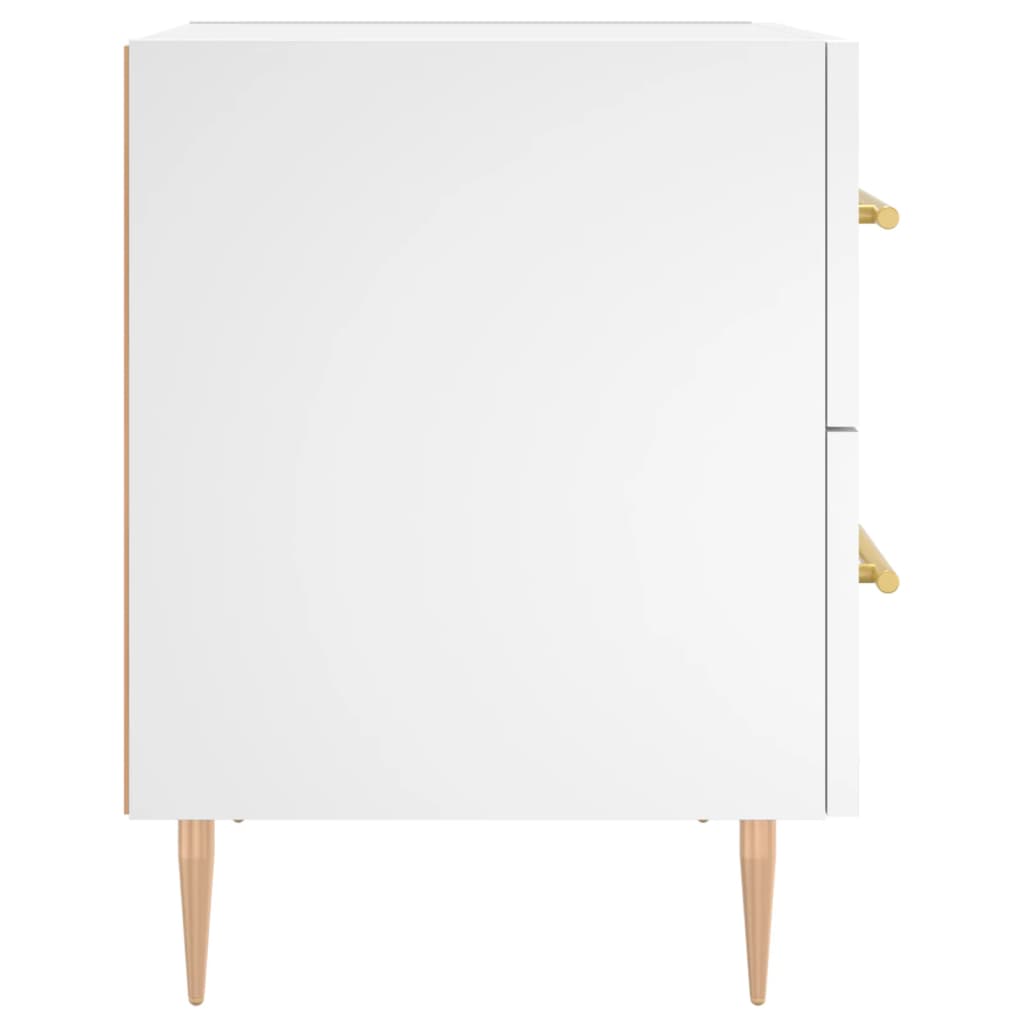 Comodini 2 pz Bianchi 40x35x47,5 cm in Legno Multistrato