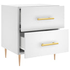 Comodini 2 pz Bianchi 40x35x47,5 cm in Legno Multistrato