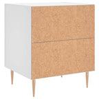 Comodini 2 pz Bianchi 40x35x47,5 cm in Legno Multistrato