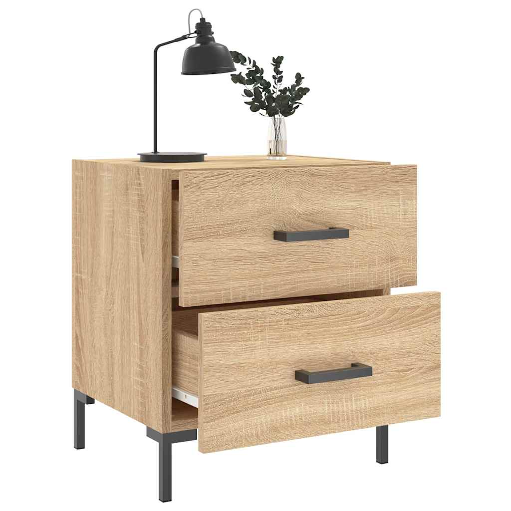 Comodini 2 pz Rovere Sonoma 40x35x47,5 cm in Legno Multistrato