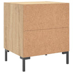 Comodini 2 pz Rovere Sonoma 40x35x47,5 cm in Legno Multistrato