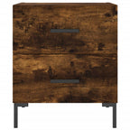 Comodino Rovere Fumo 40x35x47,5 cm in Legno Multistrato