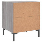 Comodini 2 pz Grigio Sonoma 40x35x47,5 cm in Legno Multistrato