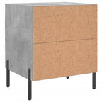 Comodino Grigio Cemento 40x35x47,5 cm in Legno Multistrato