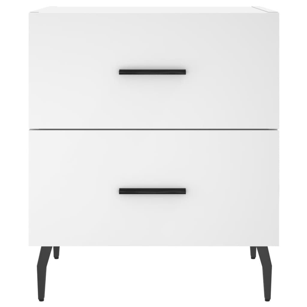 Comodini 2 pz Bianchi 40x35x47,5 cm in Legno Multistrato