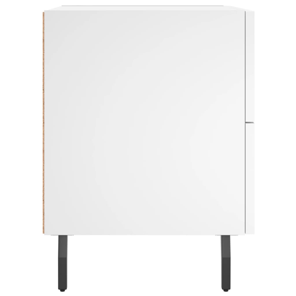 Comodini 2 pz Bianchi 40x35x47,5 cm in Legno Multistrato