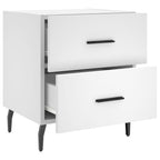 Comodini 2 pz Bianchi 40x35x47,5 cm in Legno Multistrato