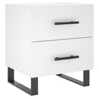 Comodino Bianco 40x35x47,5 cm in Legno Multistrato
