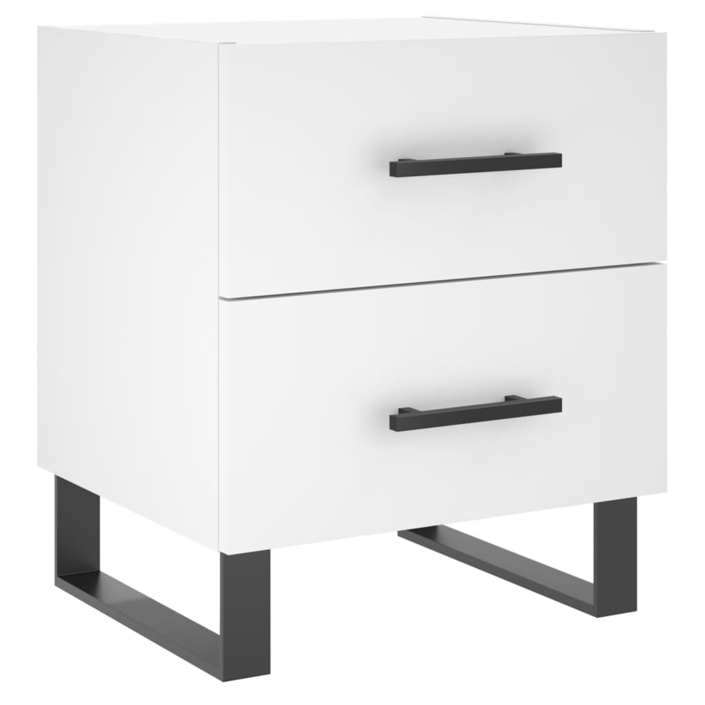 Comodino Bianco 40x35x47,5 cm in Legno Multistrato