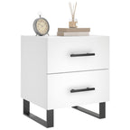 Comodino Bianco 40x35x47,5 cm in Legno Multistrato