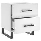 Comodino Bianco 40x35x47,5 cm in Legno Multistrato