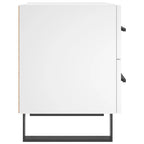 Comodino Bianco 40x35x47,5 cm in Legno Multistrato