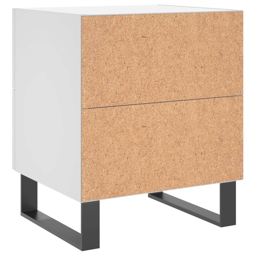 Comodino Bianco 40x35x47,5 cm in Legno Multistrato