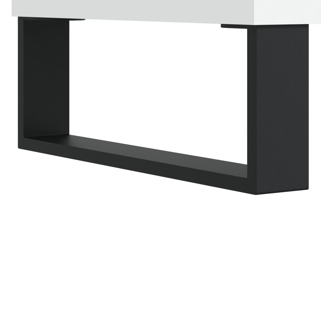 Comodino Bianco 40x35x47,5 cm in Legno Multistrato